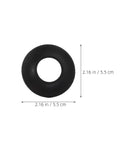 10pcs Rubber Bathtub Drain Stopper Washer Black for Pop up Tub, black rubber washer, 2.16 in diameter for bathtub drainage.