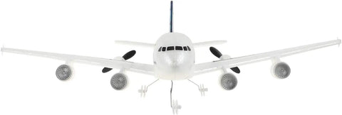 Front view of Totally Ready To Fly RC Airplane For Kids And Beginners With 2 Channel Control 6 Axis Gyro Stabilization Out Of Box Hand Launch