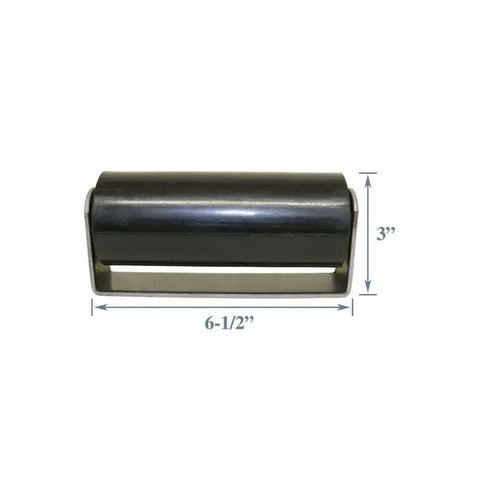 Two Pack Six Inch Gate Rollers With Rubber Top Guide For Smooth Sliding Black Heavy Duty Gate Wheels 2 Pieces Durable Roller Set