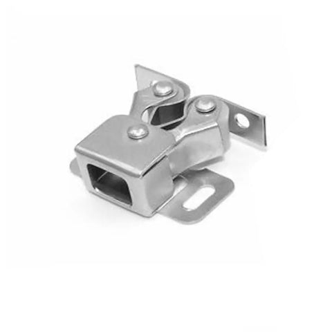 No Screw Install Needed For This Cool Spring Loaded Roller Catch Latch Set in stainless steel for cabinet and boat doors.