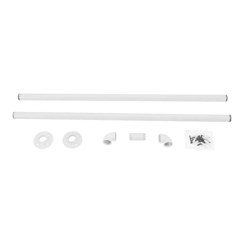 Rock Solid Steel U Shaped Stair Handrail Wall Mounted Safety Railing For Steps Balcony Heavy Duty Baked Finish installation parts set
