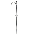Heavy Duty T Handle Drum Pump For 55 Gallon Liquids And Chemicals with shiny steel tube design and siphon extractor.