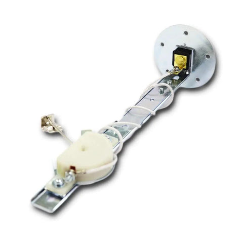 Swing Arm Fuel Level Sender With Adjustable 73 Ohms To 10 Ohms Range, 5 To 27 Inch Tank Depth, 5 Hole Mount Pattern, Durable Steel And Plastic Build, Includes Gasket Kit And Install Guide, Ride Ready For Cars And Trucks. adjustable sender