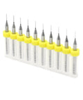 Ultra Sharp Carbide PCB Drill Bits Kit With 0.3mm And 0.35mm Micro Twist Drills, 10 Pieces Displayed In Holder