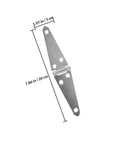 Real Deal Premium Heavy Duty Gate Hinges 4 Pack Galvanized Steel Strap Hardware For Wooden Fences Barn Shed Doors Yard Gates Outdoor Rust Resistant, single hinge with measurements.