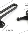 WUUWCHODC Sliding Bolt Lock Gate Latch Security for Wooden Door Zinc Alloy, showing dimensions and components in black finish.