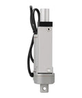 Badass 12V Electric Linear Actuator Motor pumping out solid 900N push pull force, aluminum body, side view image.