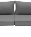 Outdoor Replacement Cushions For Patio Furniture 14 Piece Gray Cushion Set For Six Seat Rattan Wicker Sectional Sofa Water Repellent Cushions