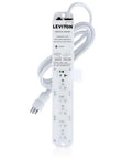 Medical Grade Power Strip With Six Outlets And Seven Foot Cord 20 Amp Heavy Duty Steel Build Hospital Grade Outlets Locking Splash Resistant Covers Built In Overload Protection Ideal For Medical Gear And Clinics shown in detail, emphasizing the steel build and outlet locking feature.