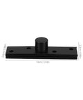 Hidden Full Rotation Stainless Steel Invisible Pivot Door Hinge For Wooden Doors Matte Black Finish Heavy Duty Center Pivot Hinge For Bookcases Concealed Design For A Sleek Clean Look, front view
