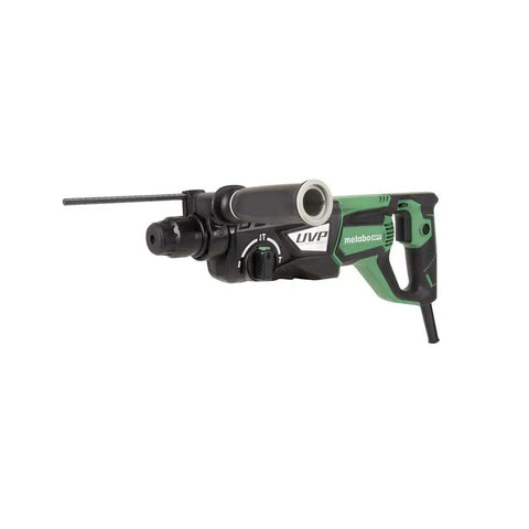 Side view of Powerhouse Heavy Duty SDS Plus Rotary Hammer Drill One And One Eighth Inch 3 Mode With D Handle Vibration Protection Eight Amp Motor