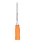 5 16th Inch Carbon Steel Beveled Edge Wood Chisel With Plastic Non Slip Handle Orange Grip For Woodworking Carving And DIY Projects