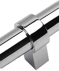 Close-up of 10 Pack Polished Chrome Cabinet Bar Pull Handles Two And Three Eighths Inches Long Solid Steel Construction Half Inch Bar Diameter