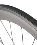Close-up of Road Ready Turbo Carbon Wheelset 38 50 60 88mm For 700c Clincher 23mm Wide UD Matte Finish Aero Rim Set Built For Speed