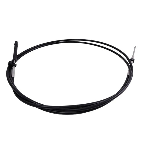 12 Foot Control Cable CC17912 Replacement For Mercury Mariner Outboard Engines, black throttle and shift cable coiled