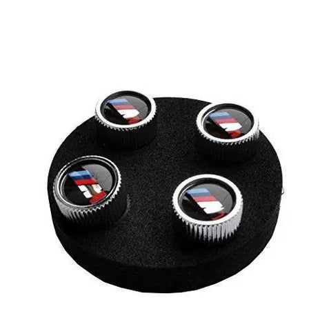 BMW M Logo Valve Stem Caps Set Of 4 Genuine OEM Flexible And Easy To Install Tire Caps Multi Color Finish Durable Car Accessory