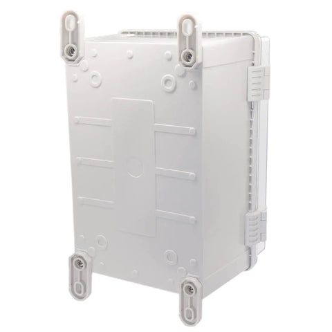 Outdoor ABS Junction Box IP65 Dustproof Waterproof Electrical Enclosure With Hinged Clear Cover DIY Friendly Wall Mount Kit
