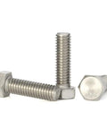 Hex Head Bolt With Fully Threaded Shaft Half Inch Diameter 13 Threads Per Inch Two Inches Long Stainless Steel 304 Plain Finish