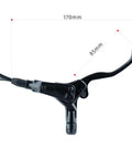 Heavy Duty Hydraulic Disc Brake Kit For Electric Kick Scooters featuring a close-up view of a master lever measuring 170mm by 85mm.