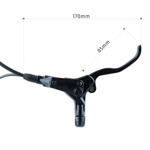 Heavy Duty Hydraulic Disc Brake Kit For Electric Kick Scooters featuring a close-up view of a master lever measuring 170mm by 85mm.