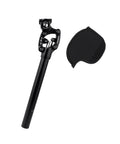 Suspension Seat Post With Protective Cover 27.2mm By 350mm Black For Mountain Bikes, 50mm Travel, Trail Ready, Durable Aluminum Core