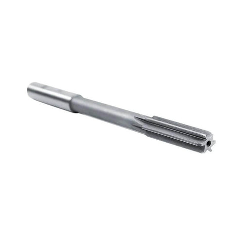 HSS chucking reamer with straight shank for drilling and milling machines.
