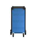 Heavy Duty Blue Mobile Tool Trolley Featuring Corrosion Resistant Steel Frame And Abs Plastic Top with euro perforated side walls