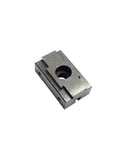 Knockout Precision CNC Wedge Vise With Rock Solid Clamping Block For Multi Station Machining Quick Swap Aluminum And Steel Fixtures Tight Grip Workholding Tool, close-up view of a steel clamping block.