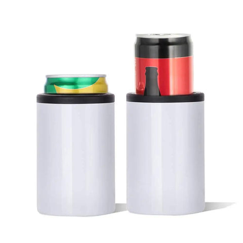 4 Pack 12 Oz Sublimation Can Insulators White Stainless Steel Beer Can Coolers For Tumbler Press And Mug Press Printing Oven Use