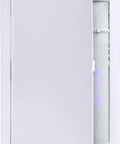 Real Deal Plastic Drywall Access Panel 14 X 29 Inch With Concealed Hinge for ceiling inspection, showcasing open access to plumbing.