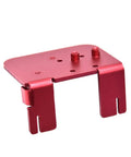 Aluminum fix plate mount bracket in red anodized finish from X Axis Linear Rail Upgrade Kit With MGN12C Guide.