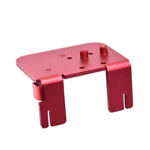Aluminum fix plate mount bracket in red anodized finish from X Axis Linear Rail Upgrade Kit With MGN12C Guide.