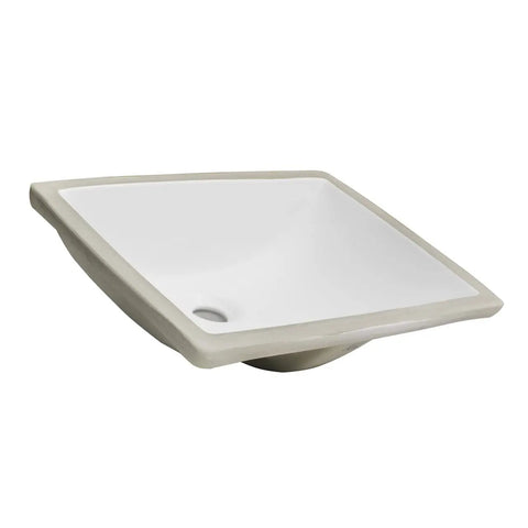 18 Inch Square White Porcelain Undermount Vanity Sink Ceramic Set Of Two For Modern Master Bath Upgrade With Durable Glaze