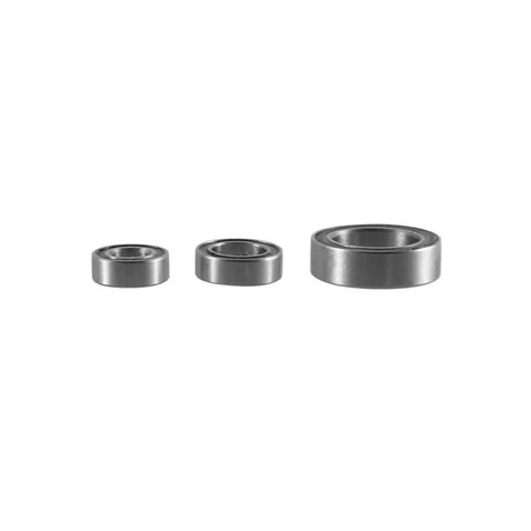 Three sizes of bearings from Beefed Up 22 Piece Sealed Bearing Kit For RC Cars One Eighth And One Seventh Kraton Typhon Notorious Models