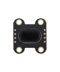 TOF050F Laser Distance Sensor Module Delivering Time Of Flight Tech For 0 To 50 Cm Range top view showing black PCB with mounting holes.