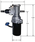 Universal Electric Power Steering Conversion Kit For Sandrails And Dune Buggies With Factory Manual Boxes side view with dimensions.