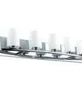 Five Light Chrome Bathroom Vanity Light Fixture For A Dope, Bright Bath Makeover, 29 Inch Long, Modern Chrome Finish