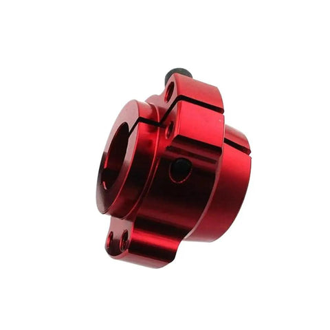 Red Aluminum Rear Wheel Hub 1 Inch Bore With One Quarter Inch Keyway For Go Kart Drift Trike And Racing Builds, side view