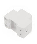 Rock Solid DIN Rail AC Socket Featuring Flame Retardant Nylon Housing And Built In Safety Shield For Steady Industrial Power Panels, white plastic design.