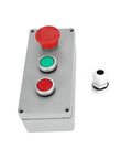 Front view of Built Tough Weatherproof Control Box with IP66 Rating Aluminum Die Cast Enclosure for Outdoor Electrical Panel
