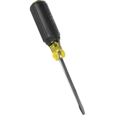 Front view of Heavy-Duty Keystone Cushion-Grip Screwdriver Quarter Inch With Square Shank, Tip-Ident Dome Markings, Non-Slip Grip