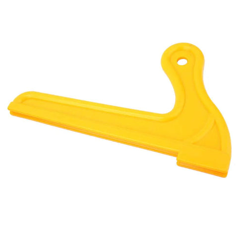 Single yellow push stick from Two Pack 2 In 1 Safety Push Sticks For Table Saw And Woodworking Pro Grade Ergonomic Grip Yellow Plastic Push Blocks