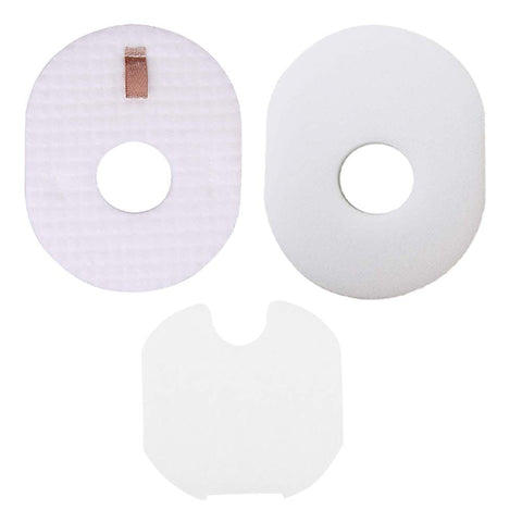 Three Post Motor Filter Kit With Foam And Felt For Shark Rocket Ultra Light Vacuums HV292 HV300 HV300W HV301 HV302 HV303 HV305 HV308 HV310 UV450 XFFV300 Replacement Filters showing foam and felt components