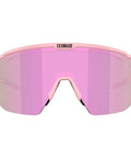 Sport Sunglasses Prescription Lens Ready With Clip-In 20mm Head Strap, Unisex Matte Pink Rose Multi Frame, UV Protection, front view.