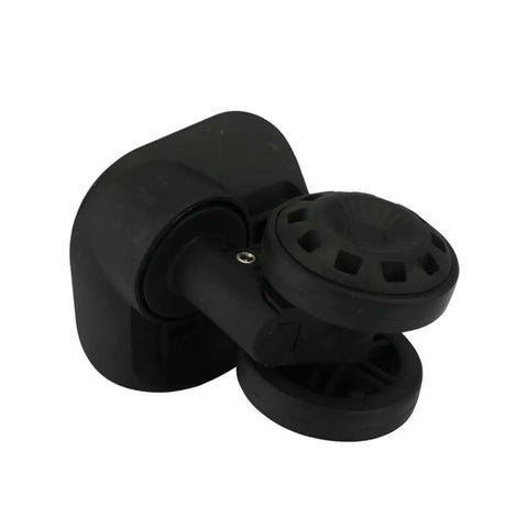 Heavy Duty Silent Luggage Replacement Wheels With 360 Degree Swivel Casters, black dual bearing suitcase roller detail.
