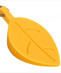 Yellow leaf shaped door stop with lanyard, kid safe silicone door wedge that keeps doors from slamming, finger protector.