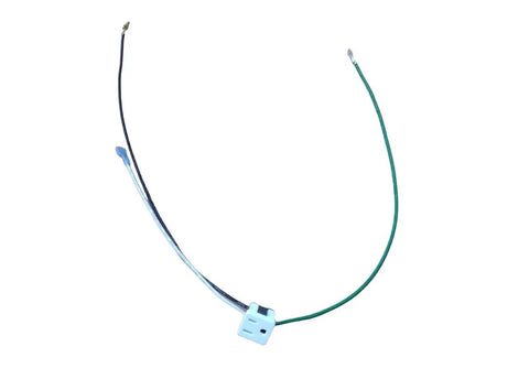 Real Deal Replacement Electrical Outlet With Slick White Glare Finish Plug And Play Appliance Part 318146825 wiring assembly with blue and green wires.