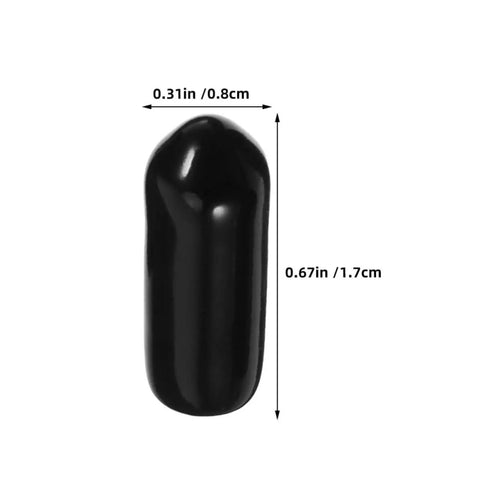 Solid 80 Piece PVC Bolt End Caps Kit Waterproof Wire Protectors Prevent Electric Shocks Wear Resistant Electrical Tips For Auto And Home Projects, black 0.31 x 0.67 in cap