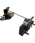 Heavy Duty Laser Alignment Instrument For Slick Elevator Guide Rail Setup showing calibration setup with measurement scale.