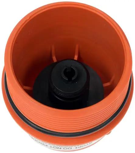 Top view of Patented Beefed Up Aluminum Engine Oil Filter Housing With Oil Cooler And Filter for Chrysler Dodge Jeep Ram Pentastar